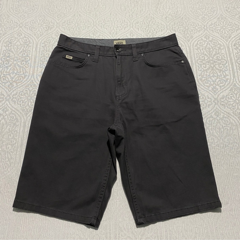 Vans Mens Size 28 Charcoal Gray Chino Shorts Off The Wall Skater Casual